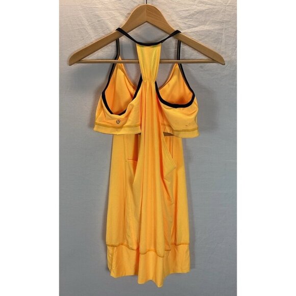 LULULEMON size 10 No Limits Tank Neon Yellow 2-in-1 Built in Bra NWOT safety - Picture 2 of 11